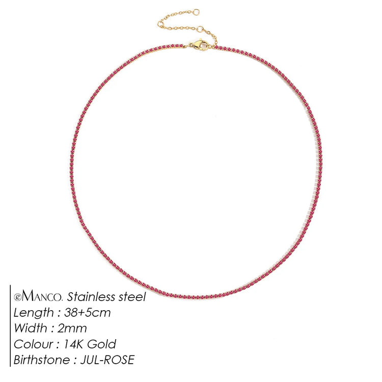 eManco Fashion Crystal High Quality Stainless Steel Gold Plated Necklace Ladies Charming Accessories Gifts Wholesale PlatiNum
