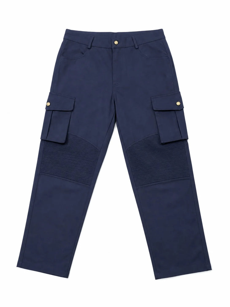 Men 100% Cotton Tactical Cargo Pants Multi‑Pocket Spliced Striped Trousers Spring Autumn Casual Outdoor Long Pants For Male