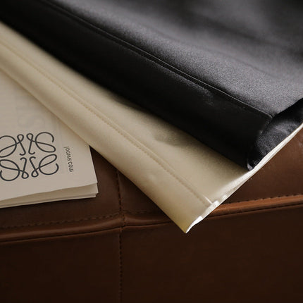 High-end Black and White Temperament Commuting Hip Skirt Looks Thin Medium Length Silk Wool Skirt 53% Wool 47% Mulberry Silk PlatiNum