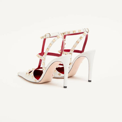 Sandali da Donna con Rivetti e Cinturino alla Caviglia, Stile Romano, Sexy ed Eleganti, per Banchetti e Sfilate, Moda Europea e Americana platinumshop