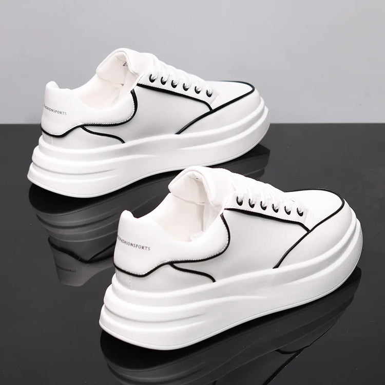 New Couple's Small White Shoes Men's Sneakers Women Sports Shoes Increased Height Inside Casual Sports Shoes