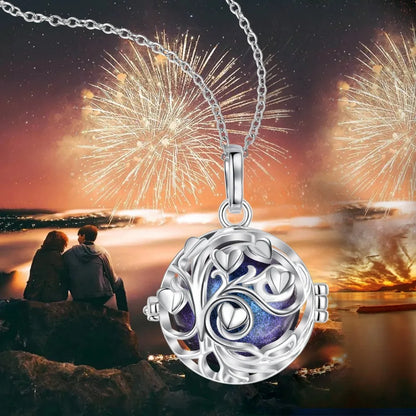 Eudora Gravidanza Bola Harmony Palla Ciondolo Albero della Vita Gabbia Fit Carillon Campana Collana con Sfera per Mamma Incinta Regalo con Scatola K411N20