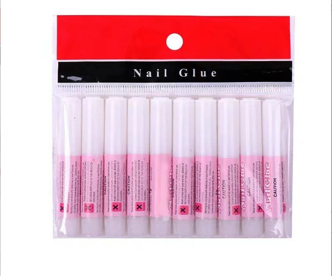 2g Press-On Nails Specialized Adhesive Nail Art Tools Decorative Accessory Transparent Artificial Nails for Application And Drilling