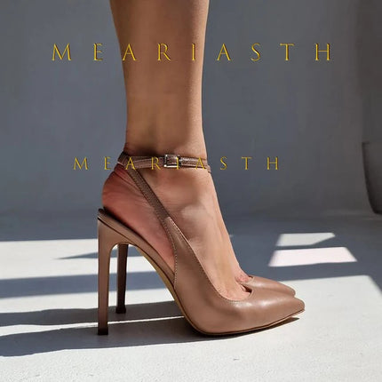 2025 Sandali a punta sexy con tacco ultra alto eleganti sandali estivi in vernice con reggicalze tacchi alti abito alla moda scarpe da donna per banchetti