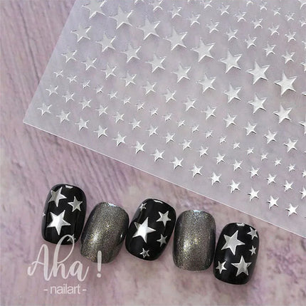 ail Stickers Self-adhesive Nail Ribbon Star Sticker Gel Polish Decals Kawaii Accesories ZJT15