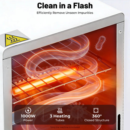 1000W Metal Tool Sterilizer Nail Tool Cleaning Sterilizer Cabinet High Temperature Cleaning Box Dry Heat Sterilizer