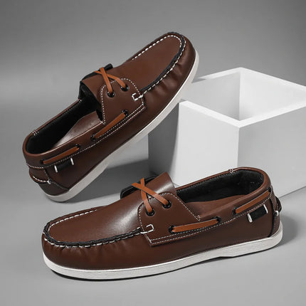 Scarpe mocassini da uomo alla moda con punta a grembiule, comode antiscivolo per passeggiate all'aperto, viaggi, primavera ed estate