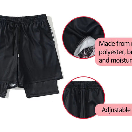 Anime Jujutsu Kaisen Set di compressione Tuta da fitness per uomo Camicia di compressione 3D ad asciugatura rapida + Pantaloncini da palestra Corsa Allenamento Abbigliamento sportivo platinumshop