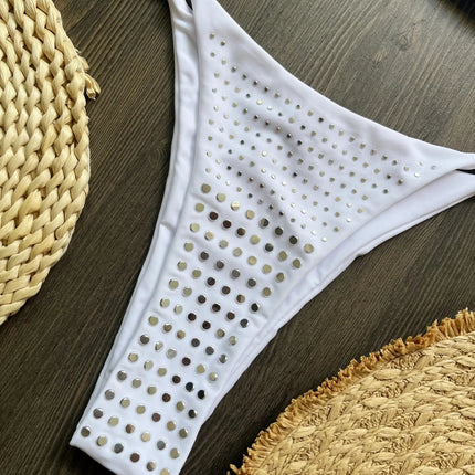 2025 Diamante Bikini Donne Sexy Costume Da Bagno A Fascia Biquini Push Up Costumi Da Bagno Femminile Lucido Costumi da Bagno Floreale Tuta Beachwear platinumshop