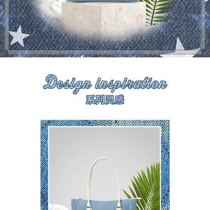 LEE Women Crossbody Shoulder Bag Double-strand Arched Handle Design Daily Travel Shopping Bag Stylish College Student Tote Bag