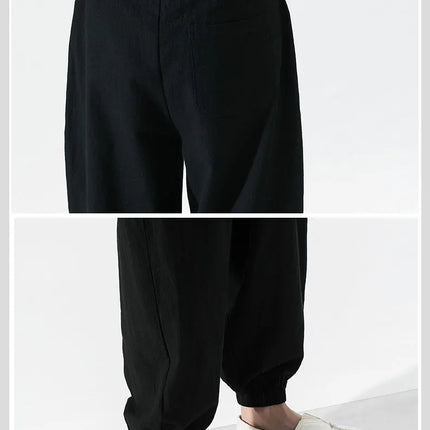 Pantaloni Kimono giapponesi ricamati pantaloni larghi Harajuku Casual da uomo 2023 abbigliamento tradizionale asiatico costume stile Yukata Harem