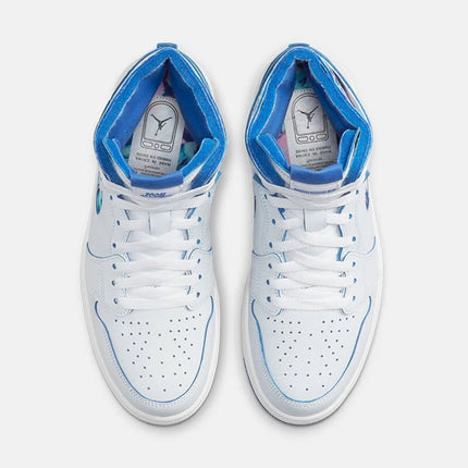 Scarpe da ginnastica alte Nike Air Jordan 1 Zoom originali da donna DV5575-140 platinumshop