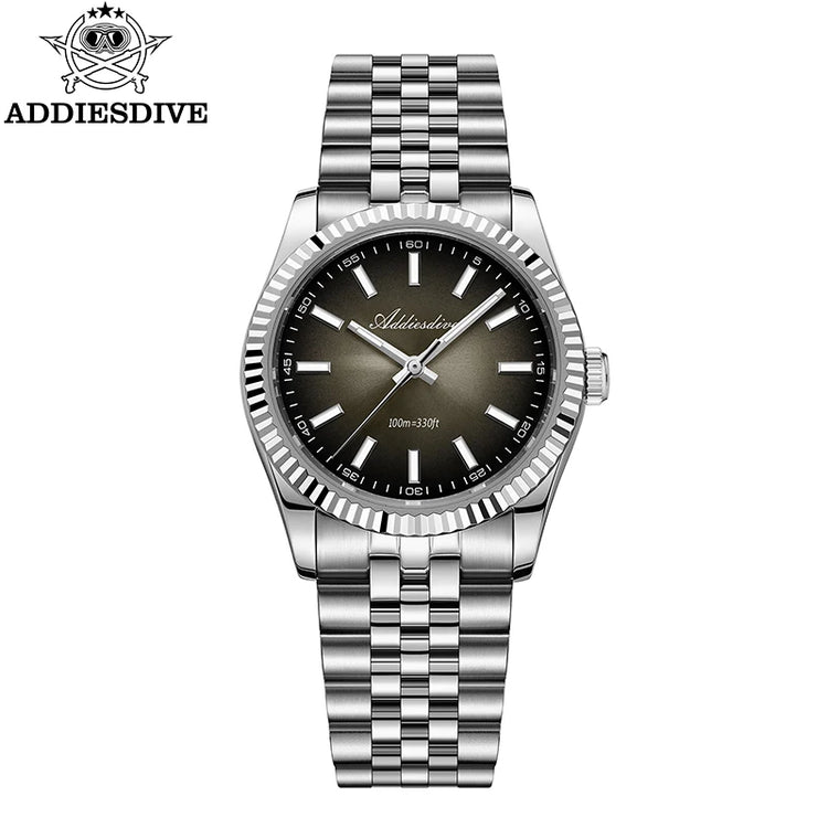 ADDIESDIVE 36mm Luxury Watch for Women VH31 Movement 100m Waterproof BGW9 Luminous Diving Watches Stainless Steel Quartz Watch