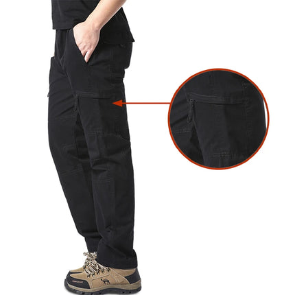 High Quality Men's Cotton Cargo Pants Casual Multiple Pocket Tacitcal Pants Spring Autumn Outdoor Camping Hiking Work Pants