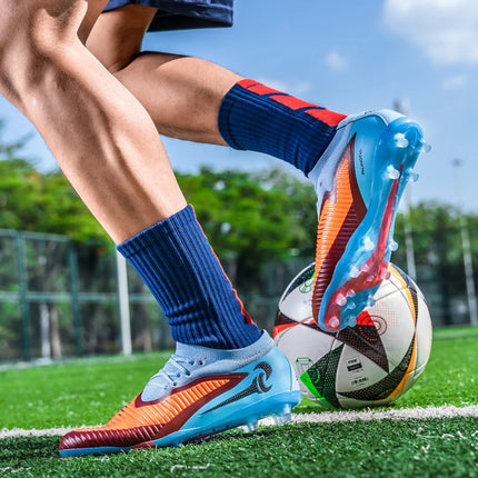 Nuovi Scarpini da Calcio per Uomo, Scarpe Sportive da Esterno per Ragazzi, Tacchetti Lunghi Antiscivolo Traspiranti, Scarpe da Calcio per Allenamento e Partite, Comode per Adulti
