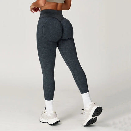Yoga Pants Impact Leggings Women Seamless Sports Yoga Pant High Waist Ribbed Gym Clothes Fitness Workout Wear Scrunch Bum Tights PlatiNum