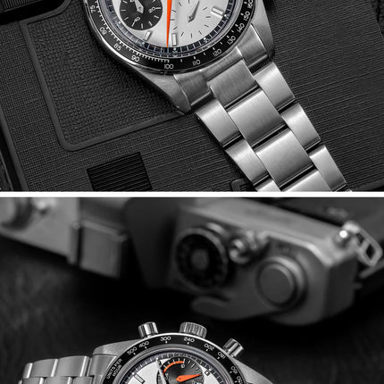 ADDIESDIVE 37mm Watch For Men Chronograph 10Bar Diver BGW9 Luminous Bubble Mirror Glass AD2539 Aluminum Ring VK63 Quartz Watches