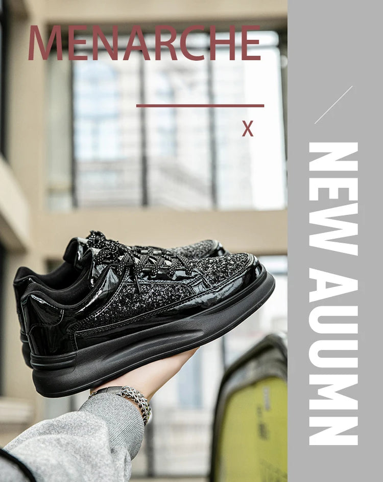 New Men Skateboard Shoes Platform Trend Sport Shoes Women Sneaker Sequin Shoes for Men Chaussure Homme Female Sneakers