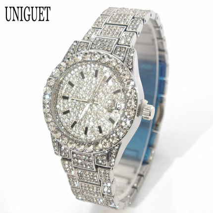 Orologio da Donna UNIGUET di Lusso alla Moda, Elegante Quadrante Piccolo con Diamanti Rosa, Mini Orologio da Polso al Quarzo Bling-Bling da Donna, Regalo platinumshop