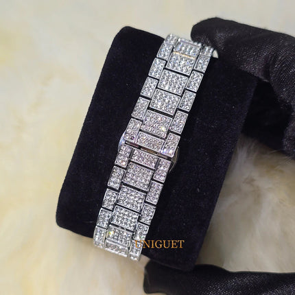 Orologio da Donna Elegante con Quadrante Piccolo Rosa, Orologio da Polso Mini con Diamanti Bling-Bling di Lusso per Abiti da Sera, Regalo per Lei platinumshop