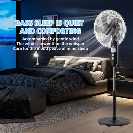 Ventilatore da pavimento ad energia solare 6 - 12 ore di corsa Ventilatore da pavimento portatile regolabile a 3 velocità per porta USB di emergenza oscurante domestica e luce notturna