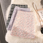 Women's Autumn Winter New Fragrant Woolen Tweed High Waisted Skirt PlatiNum