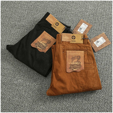 Spring And Autumn New American Retro 100% Cotton Multi-pocketed Washed Old Straight Casual Pants Loose Fashion Cargo Trousers