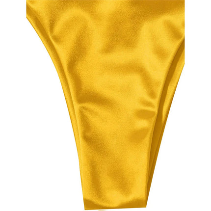 Sexy 13 colori Halter Satin Bikini brasiliano Donna Costumi da bagno Costume da bagno femminile Bikini a due pezzi Bagnante Costume da bagno Swim V4966 platinumshop