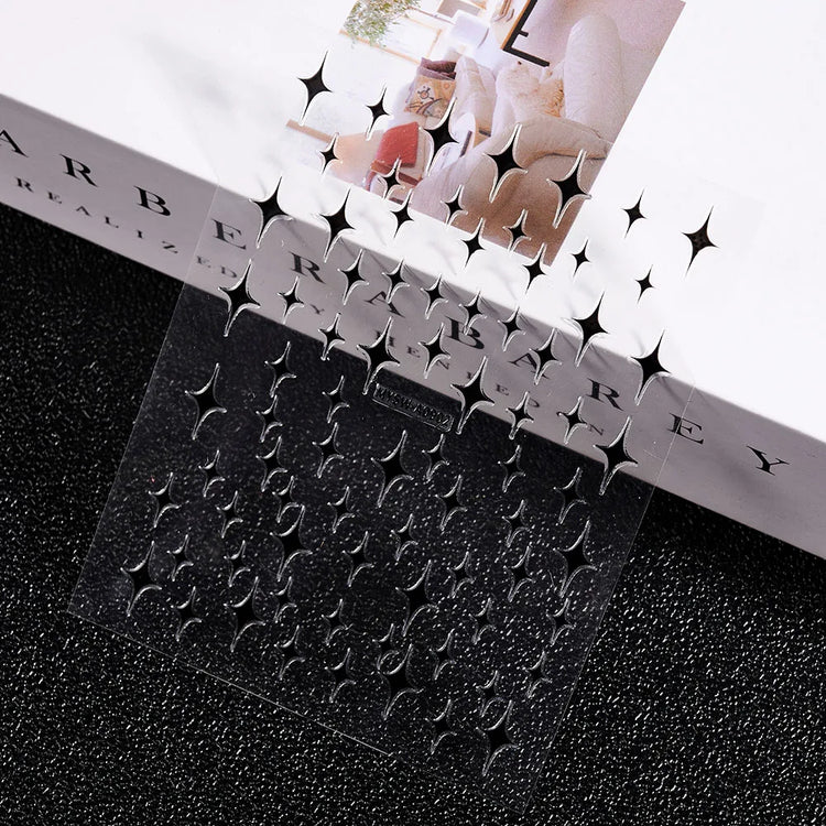 1PC 26-English Alphabet Number 3D Self-adhesive Nail Art Decal Sticker Word Small Letter Nail Decals Sticker Manicure Decoration