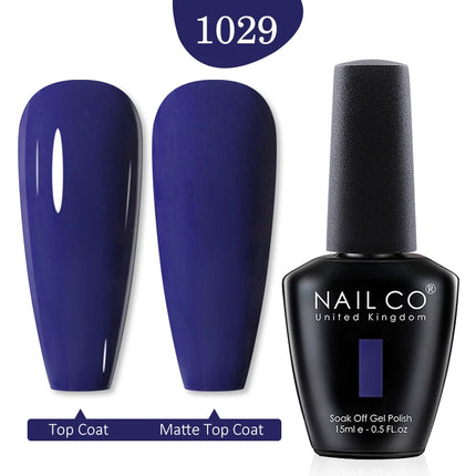 NAILCO 15ml Green Blue Series UV Nail Gel Polish Blue Colors UV&LED Gel Varnish Red Soak Off Semi Permanent LED Nail Gel Varnish