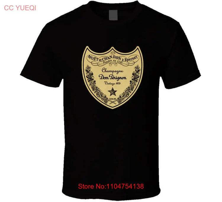 Maglietta Dom Perignon Luxury Champaign Moet French France Bubbly vintage lavata Abiti leggermente firmati Moda unisex Elegante