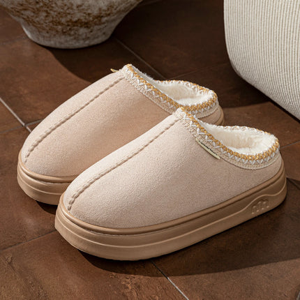 Fashion Winter Soft Sole Women's Slipper Boots Fuzzy Outdoor Casual Simple Anti-slip Indoor Warm Comfort Men Plush Home Shoes