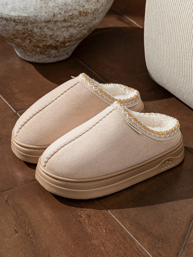 Fashion Winter Soft Sole Women's Slipper Boots Fuzzy Outdoor Casual Simple Anti-slip Indoor Warm Comfort Men Plush Home Shoes