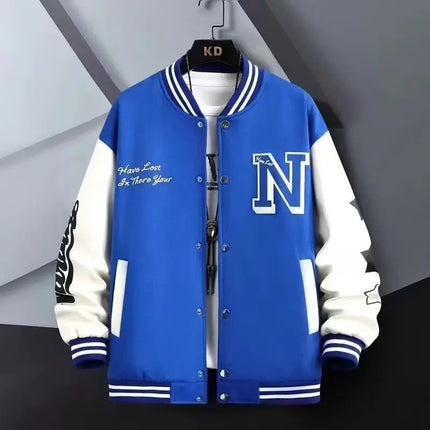 Men's Spring Jacket American Style Baseball Jacket Men's Thin Jacket Casual Men's Lightweight American Baseball Varsity Jacket