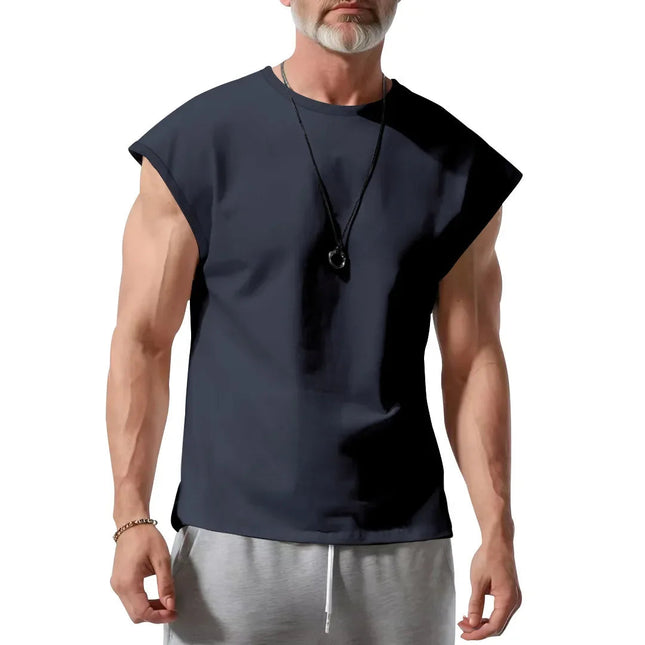 Amazon cross-border men's clothing summer new sleeveless t-shirt youth casual loose thin vest men PlatiNum