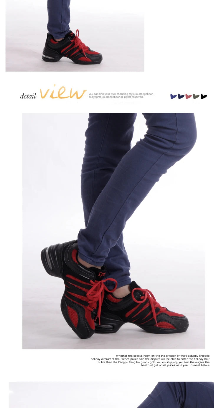 New Soft Outsole Breath Dance Shoes Women Sports Feature Dance Sneakers Jazz Hip Hop Shoes Woman Dancing Shoes Ladies Sneakers
