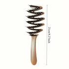 High-Quality Long-Handle Bristle Comb – Anti-Static Volumizing Hair Brush for All Hair Types, Smooth Full Hair