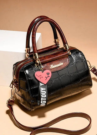 Luxury Design Handbags Shoulder Bags Top Quality PU Leather Women Handbag Classic Crocodile Tote Bag Female Messenger Bag Bolso PlatiNum