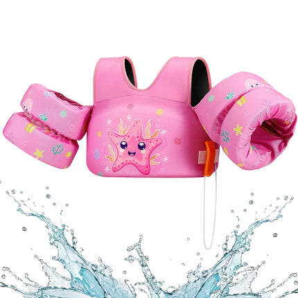 Children's Life Jacket Children's Swimming Arm Floating Whistle Life Vest Baby Swimsuit Safety Foam Pool Accessories for Kayak
