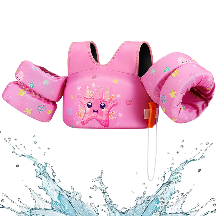 Giubbotto di salvataggio per bambini Braccio da nuoto per bambini Fischio galleggiante Giubbotto di salvataggio per bambini Costume da bagno Schiuma di sicurezza Accessori per piscina per kayak