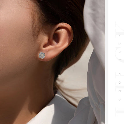 MODIAN 5 Sizes D Color Moissanite Earrings 925 Sterling Silver Sparkling Luxury Stud Earrings For Women Wedding Fine Jewelry PlatiNum