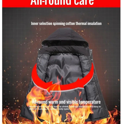 Big Size Men Padded Vest Winter Hooded Zip-up Sleeveless Jacket Padding Golf Cotton Waistcoat Work Warm Large Pocket Plus 8XL