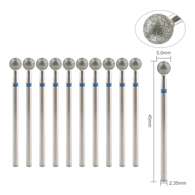 10Pcs Diamond Milling Cutter For Manicure Electric Nail Drill Bits Accessory Pedicure Machine Nail File Gel Remover Tool uñas Accesorios Y Herramientas