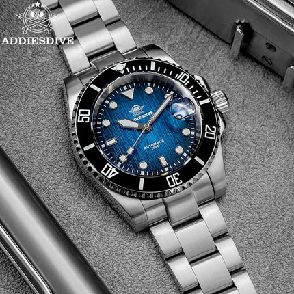 ADDIESDIVE Watch for Men Sapphire AR Coated Automatic Wristwatch 200m Waterproof  Super Luminous 8215 Mechanical Watches New