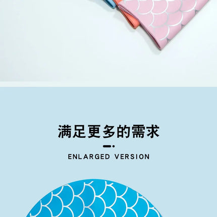 Cuffia da nuoto per bambini Cuffia da nuoto allargata in silicone impermeabile a squame di pesce carino per accessori da nuoto per ragazze dei ragazzi