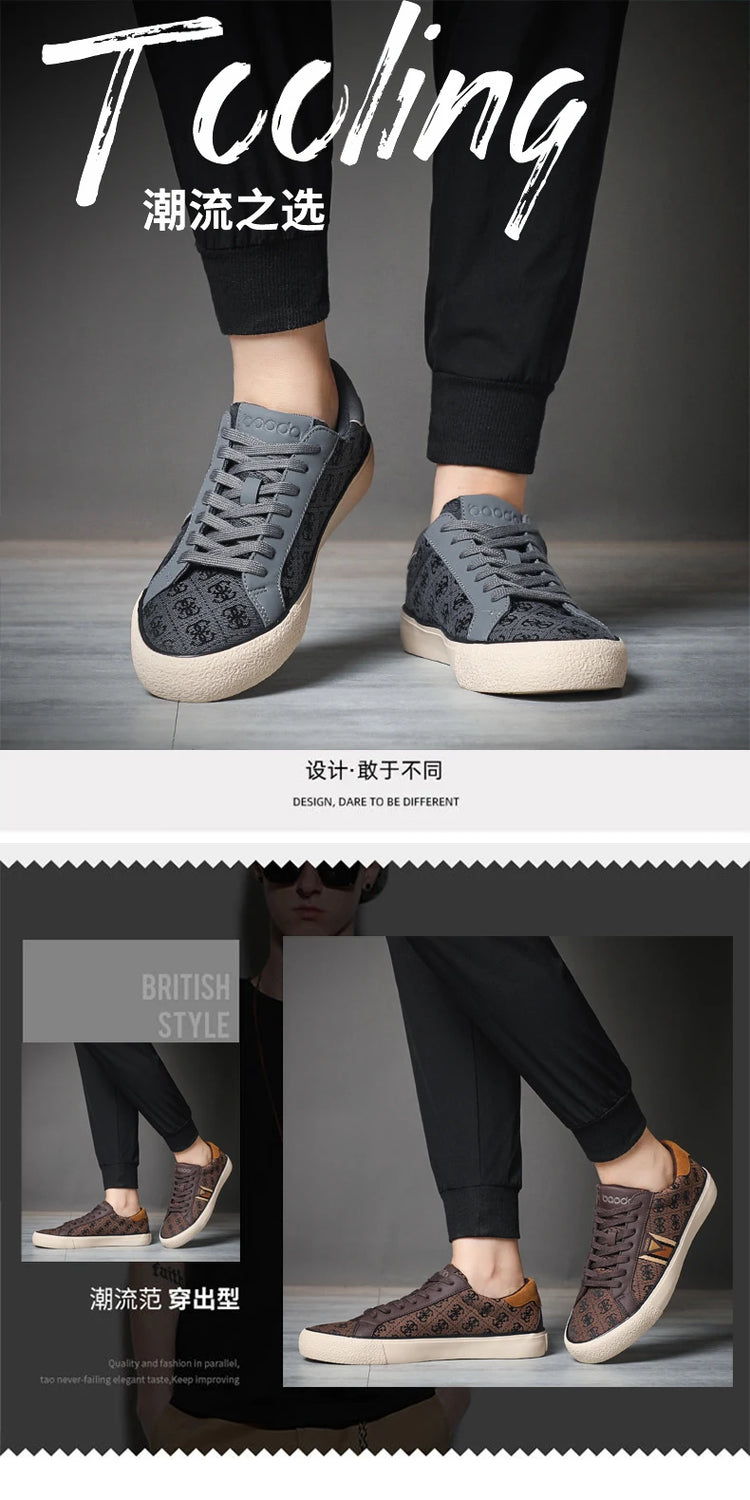 Soft Casual Leather Mens Sneakers New Arrival Casual Shoes Sports Walking Outdoors Skateboard Footwear Tenis Masculino BD25025