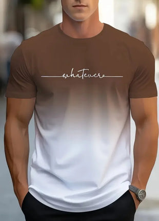 T-shirt homme imprimé simple décontracté, grande taille, mode été, respirant