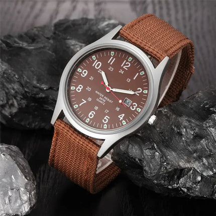 Ragazzi marca orologi economici uomo moda casual cinturino in nylon sport esercito regali data orologio da polso al quarzo fluorescente Relogio Masculino platinumshop