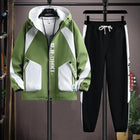 Casual 2-Piece Men's Sets Spring Autumn Streetwear Hooded Jackets & Jogger Tracksuits Outdoor Coats And Drawstring Pant Clothing