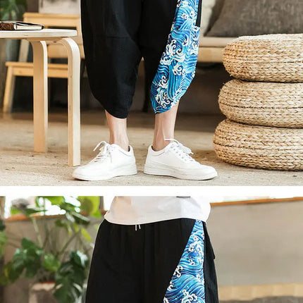 Pantaloncini Estivi da Spiaggia per Uomo, Nuova Stampa Hawaiana, Comodi Pantaloni a Tre Quarti in Cotone Traspirante, Moda Casual Maschile